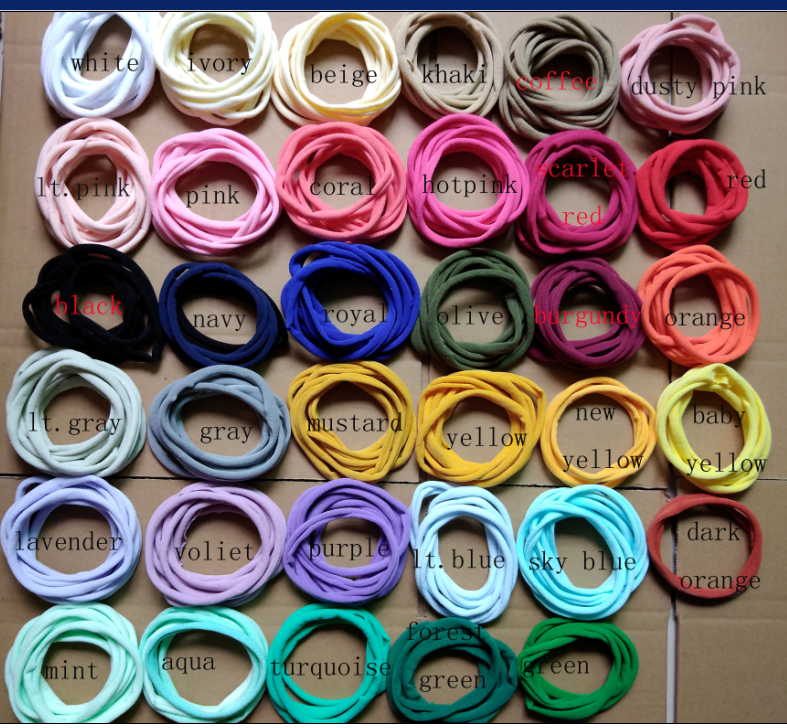 Bando nilon tipis tanpa jejak, ikat kepala Super lembut lebar 1000 cm untuk anak perempuan bayi DIY ikat kepala nilon tipis 2.5 buah/lot