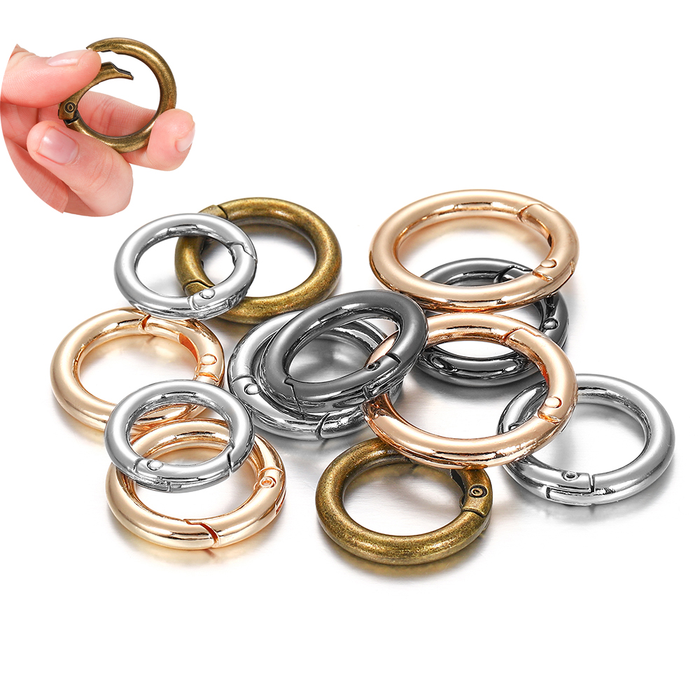 5 Teile/los O Ring Verschluss Metall Frühling Tor Schlüsselring Schnallen Clips Karabiner Handtaschen Hund Ketten Für DIY Schmuck, Die Entdeckungen