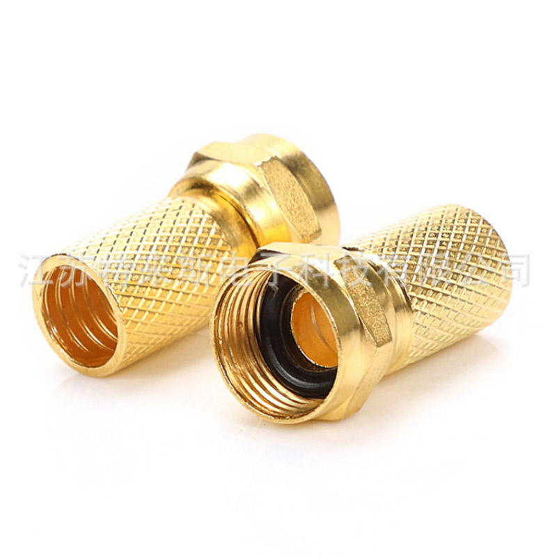10pcs 75-5 F Connector สกรูสําหรับ RG60 Satellite เสาอากาศทีวี COAX CABLE Twist-ON เส้นผ่านศูนย์กลางมม.Gilded Imperial