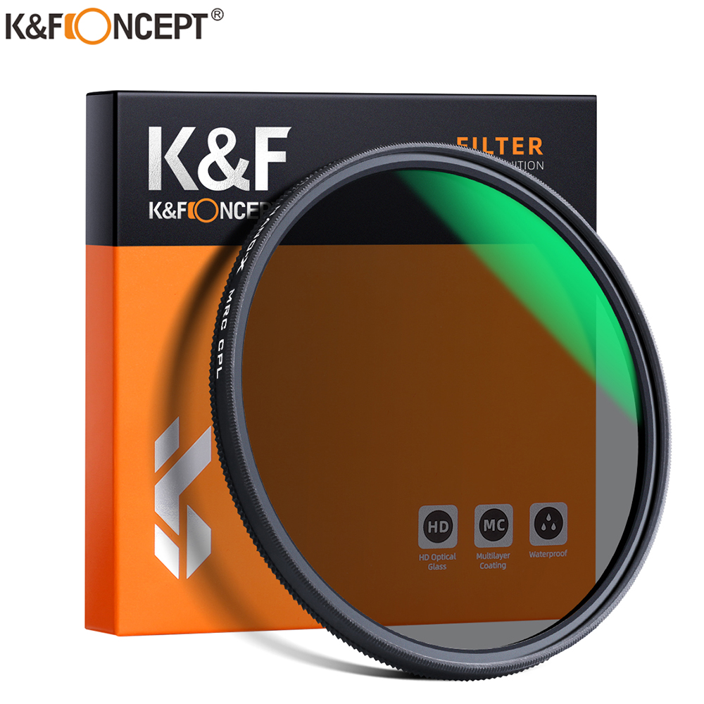 Filter Lensa Polarizer Sirkular K&F CONCEPT CPL Nano X HD Super Tipis Multi Lapis 49mm 52mm 58mm 62mm 67mm 77mm
