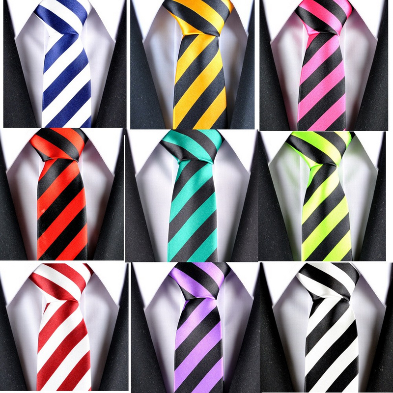 Novo estilo azul vermelho verde branco amarelo preto listra clássico rayon poliéster gravata negócios festa de casamento moda masculina gravata