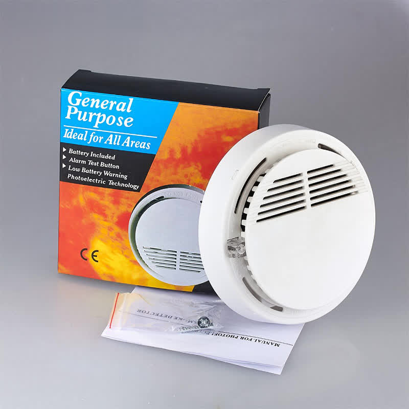 Sensor fotoeléctrico independiente de alarma de humo, Detector de humo, alarma de protección contra incendios, alta sensibilidad para seguridad del hogar