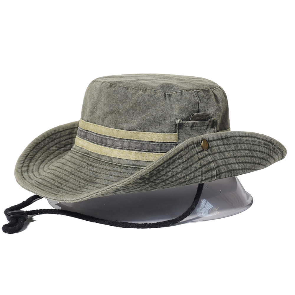 Wędkarstwo piesze wycieczki kapelusz przeciwsłoneczny mężczyźni kobiety kapelusz Boonie kapelusz typu Bucket z szerokim rondem Outdoor Safari letnia czapka bawełniany kapelusz typu Bucket