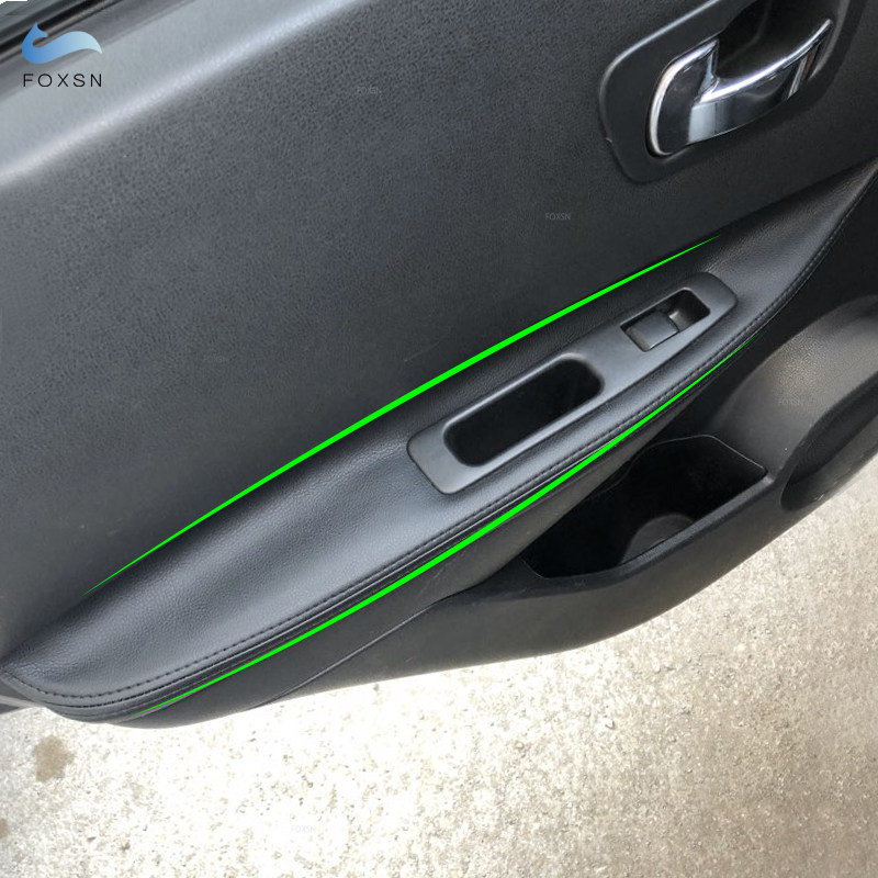 Dla Nissan Qashqai J10 2007-2015 4 sztuk akcesoria samochodowe panele klamek drzwi podłokietnik skórzane pokrowce z mikrofibry wykończenie ochronne