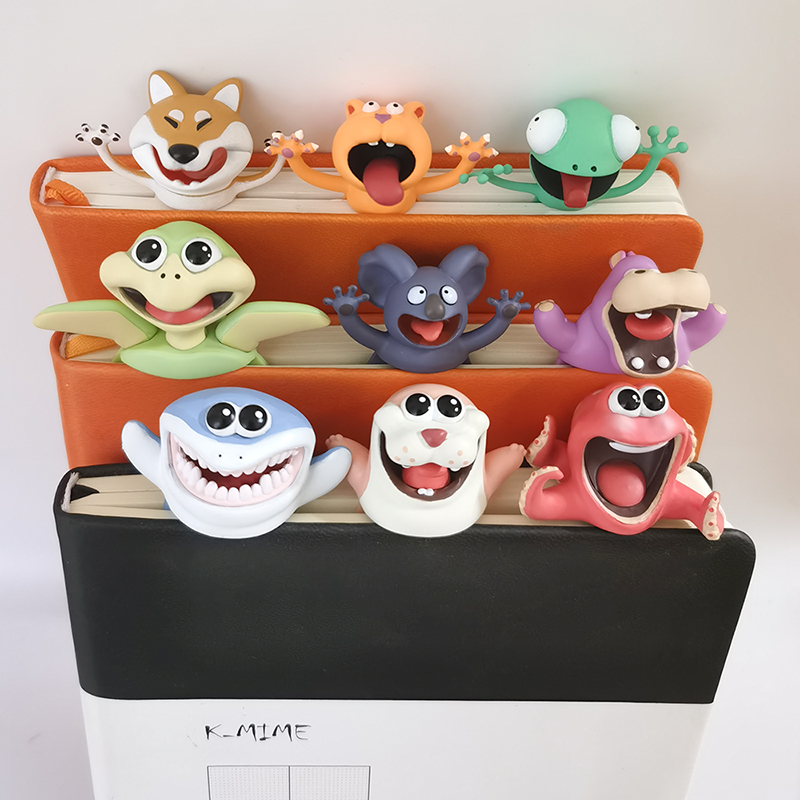Lustige 3D-Tier-Stereo-Lesezeichen als Leseschule, Schreibwaren, Geschenk, Hai, Panda, Koala, Buchmarker, Verteilerpreis