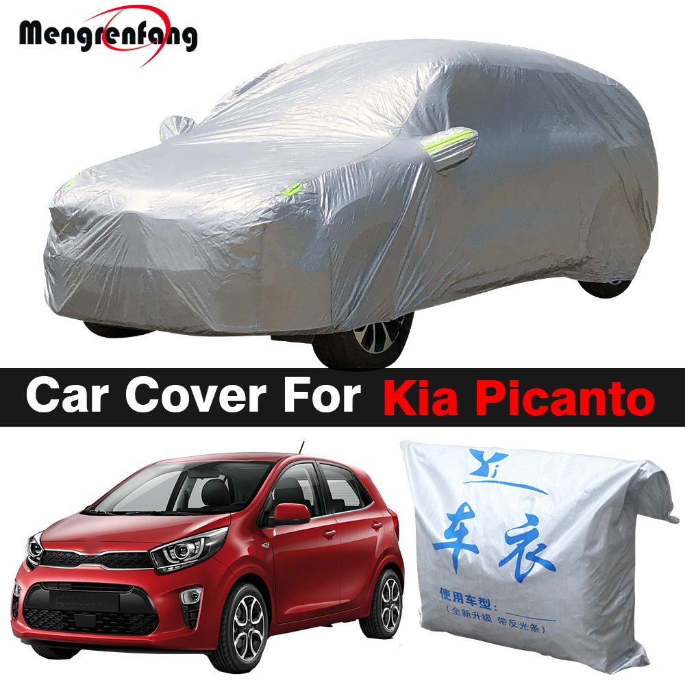 ฝาครอบรถกลางแจ้ง Anti-UV Sun Shade หิมะฝนฝุ่นอัตโนมัติสำหรับ Kia Picanto Morning Eko Taxi Naza Suria