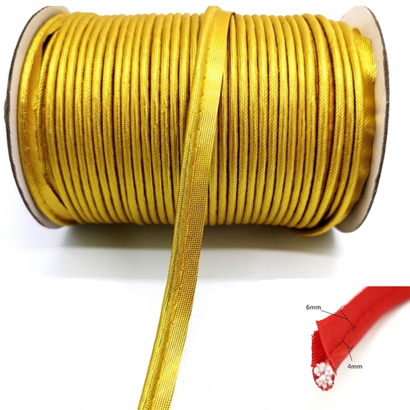 Cinta de costura de borde de 5 yardas, cuerda de cordón de tubería al polarizada para fabricación y recorte de prendas de retales DIY, textiles para el hogar