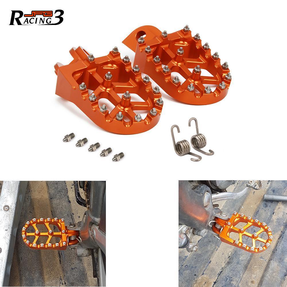 Moto CNC Arancione Pedane In Alluminio Per KTM ADV SX SXF EXC EXCF XCF XCW XCFW 65 85 125 150 250 300 350 400 450 530
