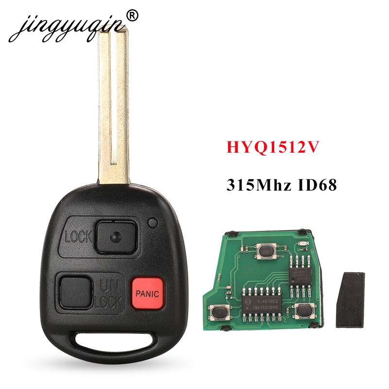 Jingyuqin Afstandsbediening Sleutel 3 Knoppen 315Mhz 4D68 Chip Voor Lexus GX470 LX470 2003-2008 HYQ1512V 89070-60801