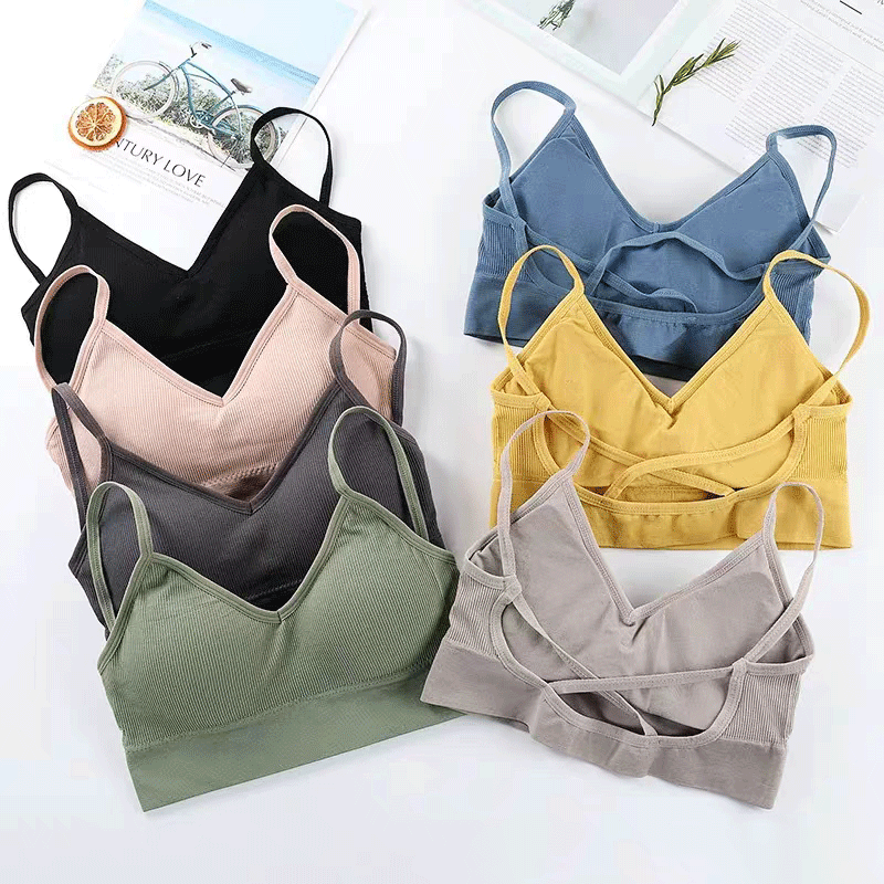Tops de tubo para mujer, sujetador deportivo para mujer, ropa interior push-up, Tops deportivos sin costuras, lencería Sexy, Tops para mujer, sujetador para niña