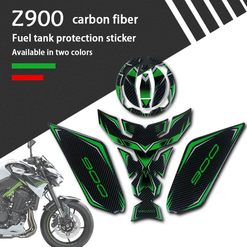 3D akcesoria motocyklowe z włókna węglowego naklejka naklejka olej napędowy zbiornik paliwa Pad obudowa ochronna antypoślizgowa dekoracyjna dla Z900 z900se