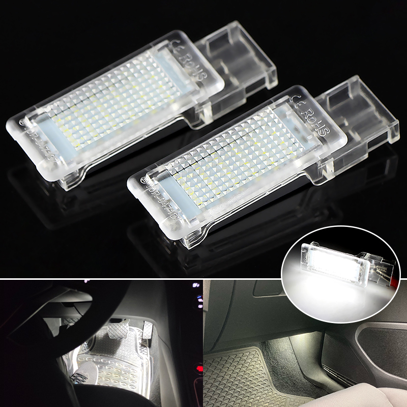 Lumière LED intérieure pour coffre de pieds, 2 pièces, pour VW Golf 5/6/7 Plus Polo Scirocco Passat B6 B7 B8 CC Tiguan Jetta Caddy Tourage Sharan EOS