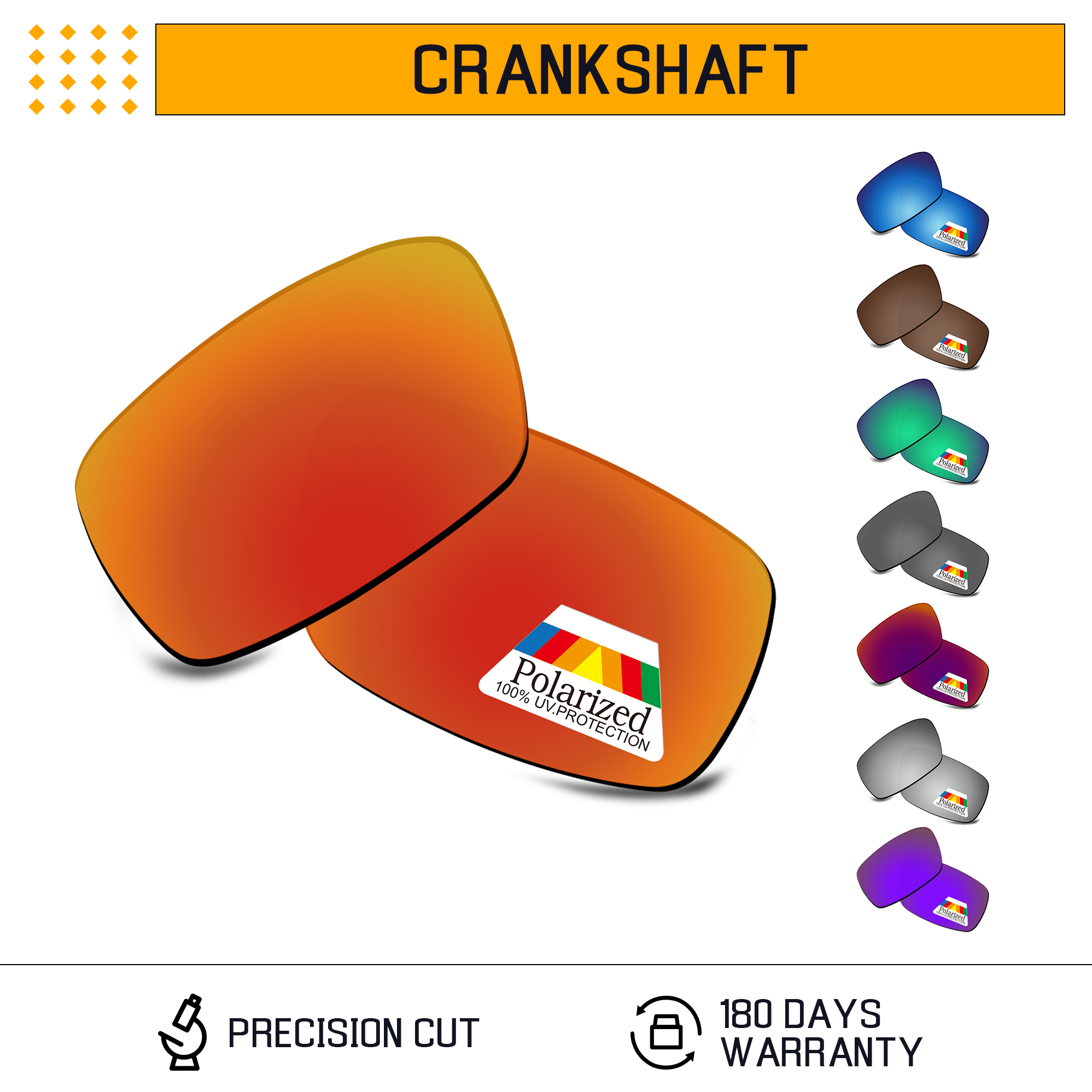 Сменные поляризационные линзы Bwake для оправы солнцезащитных очков Oakley Crankshaft OO9239 — несколько вариантов