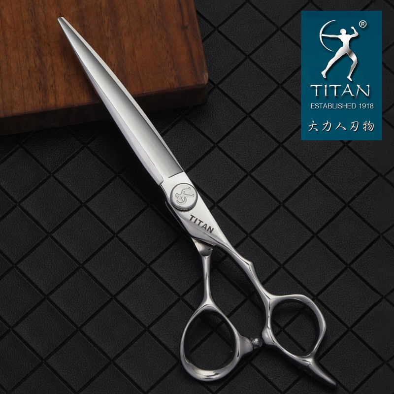 Gunting Penata Rambut Titan 7.0 Inch untuk Potong Rambut, Gunting Profesional untuk Penata Rambut, Alat Barber