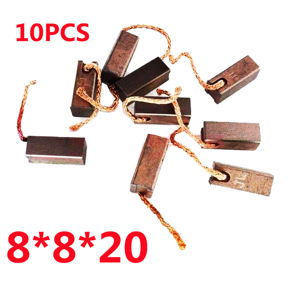 Keychannel-cepillo de carbono para calentador de automóvil, ventilador, accesorios de repuesto para coche, 8x8x20MM, 10 unids/lote