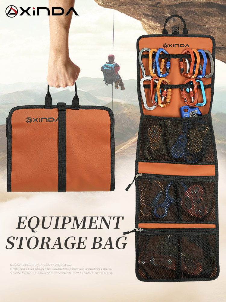 Xinda 320T Nylon Tas Waterdicht Slijtvast Quickdraws Karabijnhaak Instrument Klimmen Toolkit Gereedschap Apparatuur Opslag Draagtas