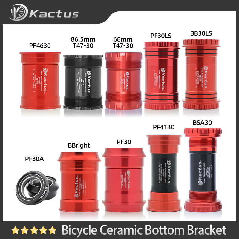 Braket Bawah Sepeda Gerakan Tengah 30Mm Bantalan Keramik Poros Bagian Sepeda PF30/PF4130/BB30/BSA30/T47 untuk Sepeda MTB Jalan