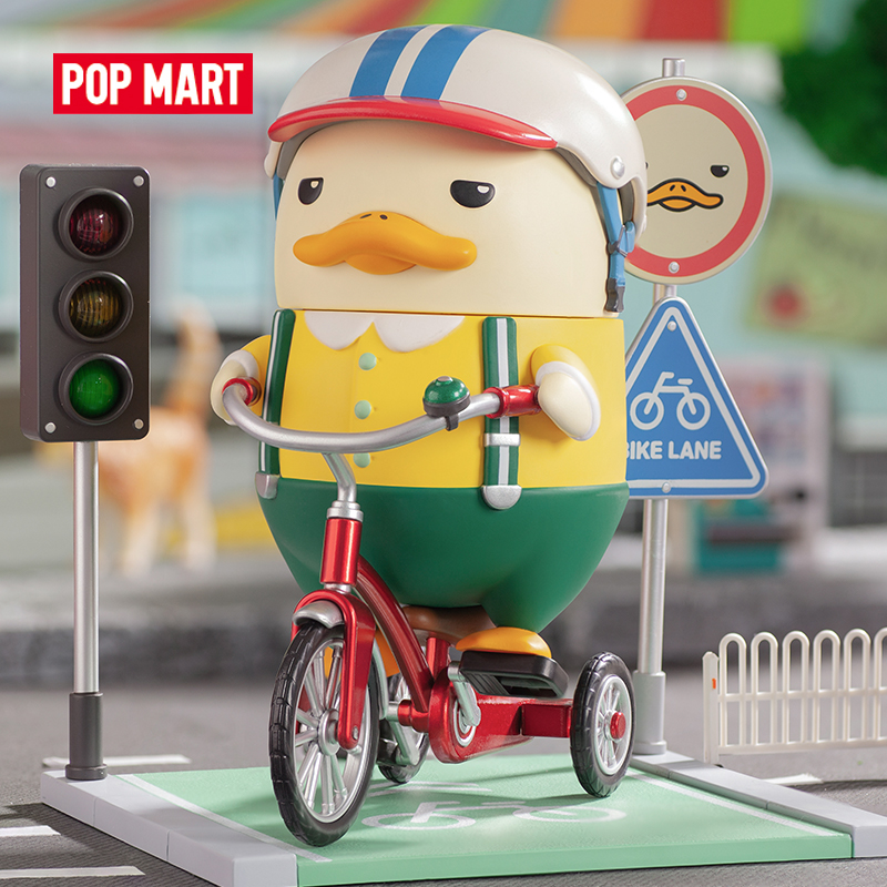 POP MART DUCKOO DREIRAD Abbildung Sammeln Nettes Action Kawaii Geschenk Kid Kunststoff Spielzeug Abbildung Kostenloser Versand