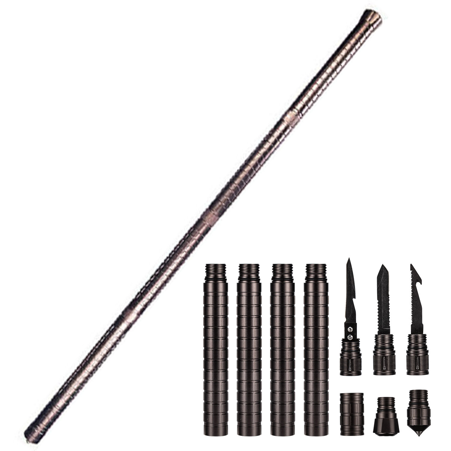 ยุทธวิธี Trekking Poles,รถบ้าน Survival Self Defense Sticks,พับเดินป่า Stick,เดิน Stick,Drop Shipping
