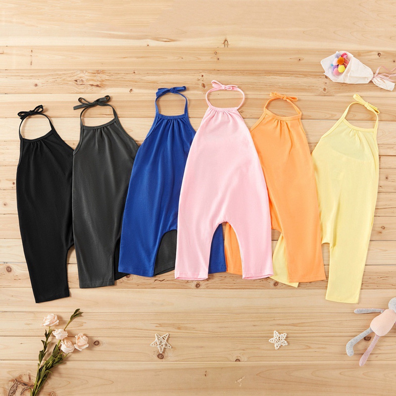 Pelele de algodón con tirantes para niños y niñas, mono con tirantes para niños pequeños, pantalones Harem con cordones, ropa deportiva informal suelta de verano, nueva moda