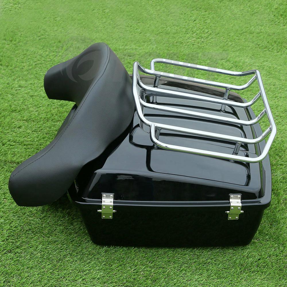 Conjunto de porta-malas picado para motocicleta, 10.7 polegadas, para harley touring, road king, street glide, electra glide 1997-2013