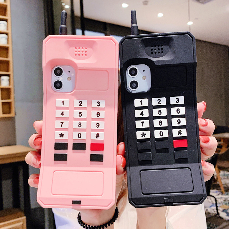 Funda de teléfono móvil clásica 3D para iPhone 17 Pro Max/16/15/14/13/12/11/XR/8/7 Plus, funda de silicona suave para teléfono de estilo Retro