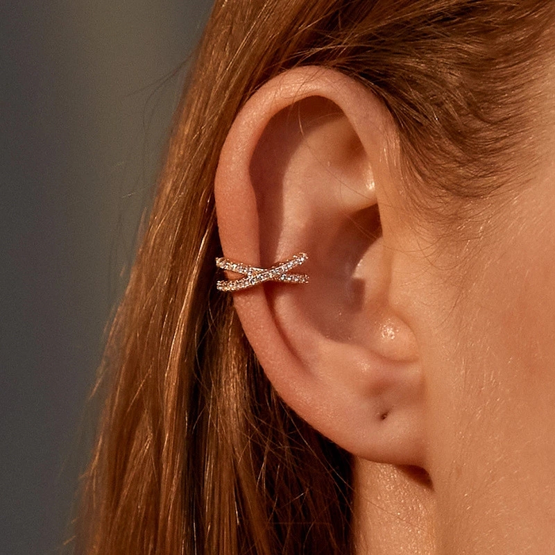 Clip de oreja de Metal Punk para mujer, sin perforaciones en forma de C, geométrico, pequeño, envoltura para la oreja, joyería, 1 ud.