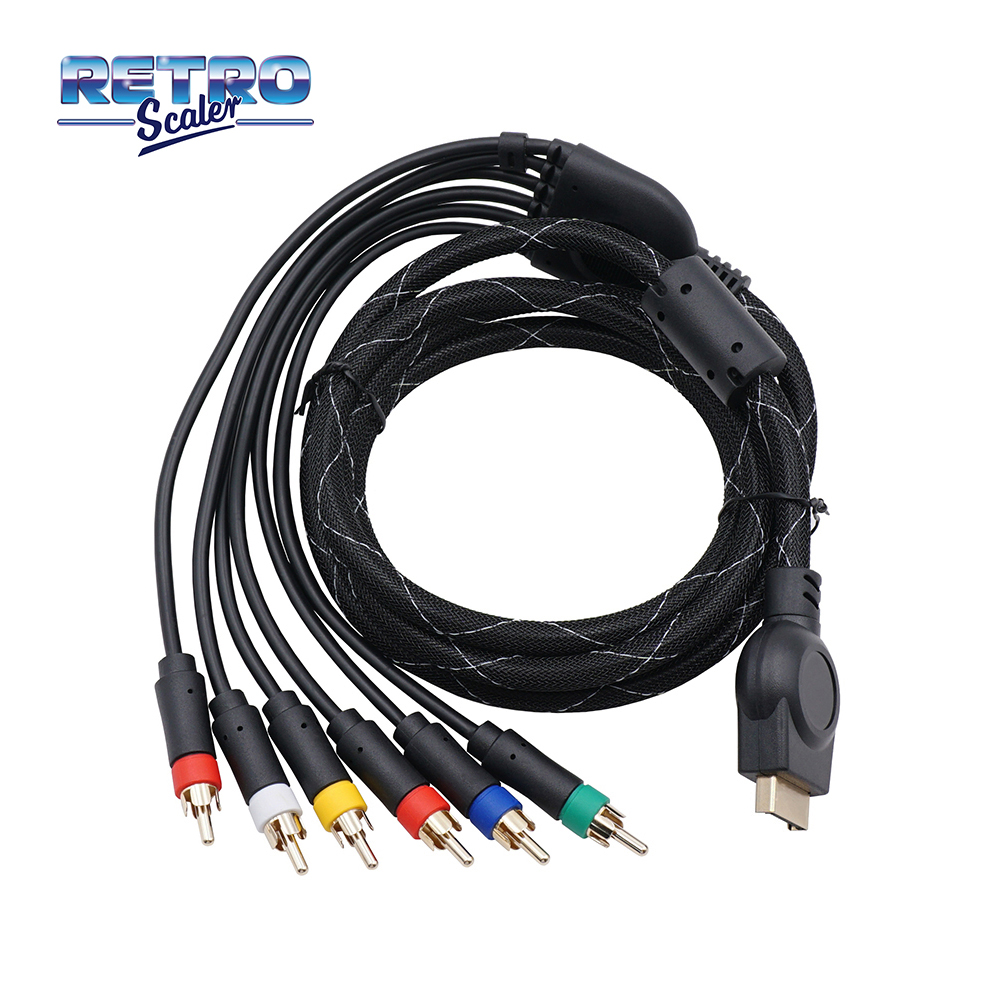 Le câble composant RetroScaler 1.8m PS2/PS3 fournit l'une vidéo et le son les plus tranchants pour la console de jeu Sony PlayStation 2/3