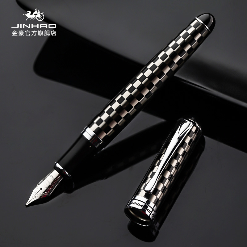 Jinhao X750 stylo plume en métal à pince argentée de Style classique stylos à encre en acier à pointe de 0.5mm pour cadeau fournitures de bureau fournitures scolaires