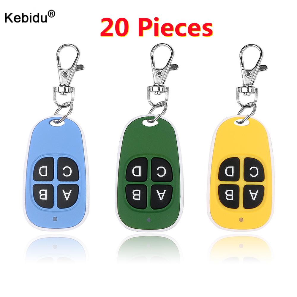 20 Buah/Lot 433MHz Remote Control 4 Tombol Salinan Universal Remote Control Kloning Gerbang Listrik Kunci Duplikator Remote Control Baru