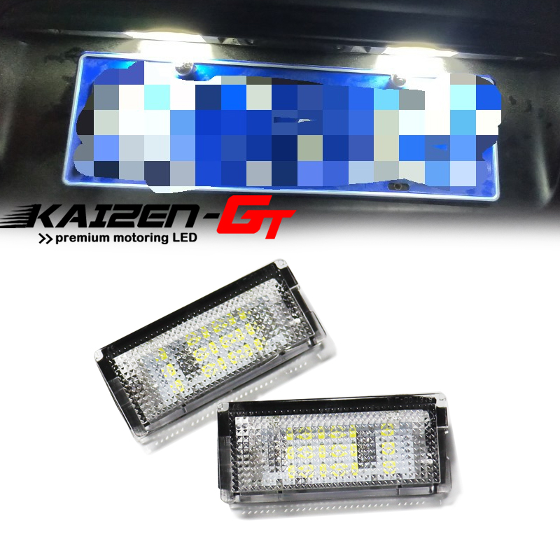 2 ชิ้น 6500K 3528 SMD LED ไฟป้ายทะเบียนสีขาว CANBUS ปราศจากข้อผิดพลาดสำหรับ BMW 3-series E46 1998-2005 3 4 5 ประตู 12V