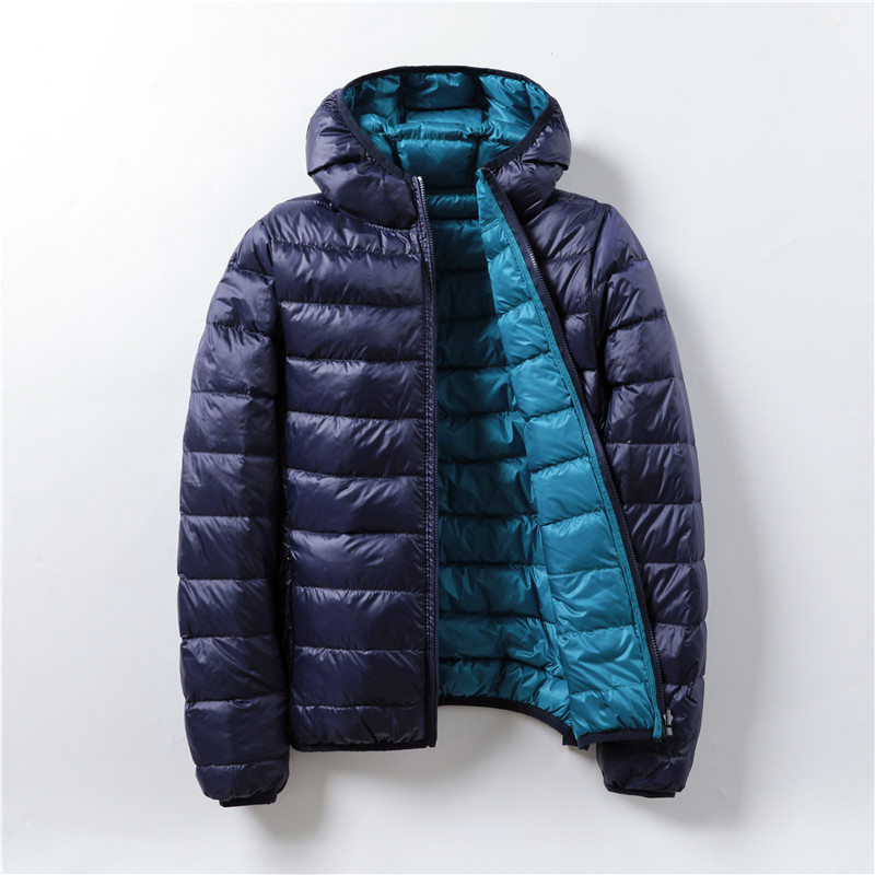 Doppelseitige Winter Ultra-licht und Warme Parka Mantel frauen Mit Kapuze Weiße Ente Unten Jacke Lange-ärmeln Mäntel und Jacken Frauen
