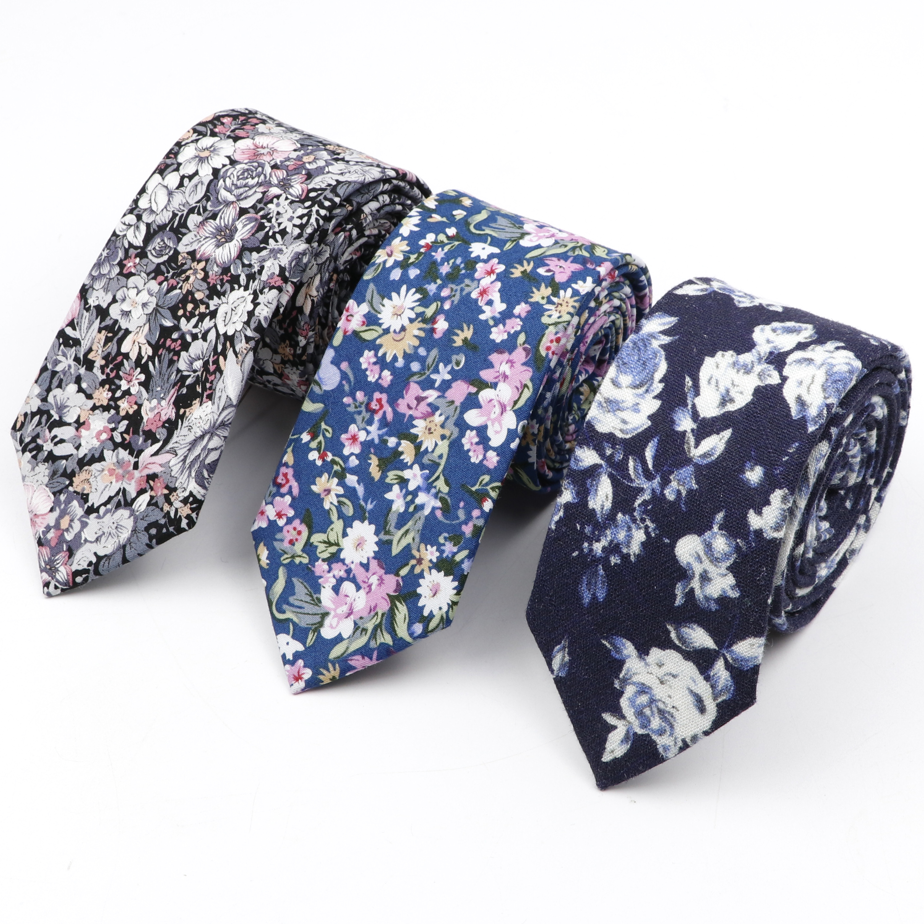 Nieuwe Bloemenprint Stropdas Voor Mannen Vrouwen Skinny Katoen Hals Voor Bruiloft Casual Heren Stropdassen Pakken Kraag Stropdassen gift Voor Man