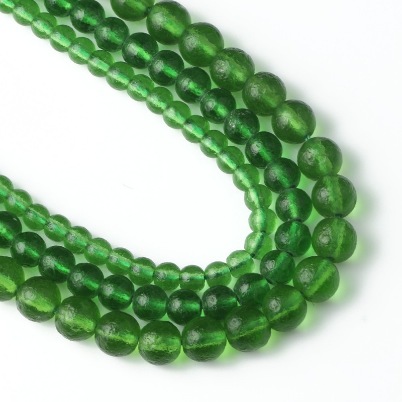Natuurlijke Groene Tsjechische Meteoriet Glazen Kralen 6Mm-10Mm Moldavite Energie Kristal Ronde Kralen Voor Armband Diy Sieraden groothandel 15''