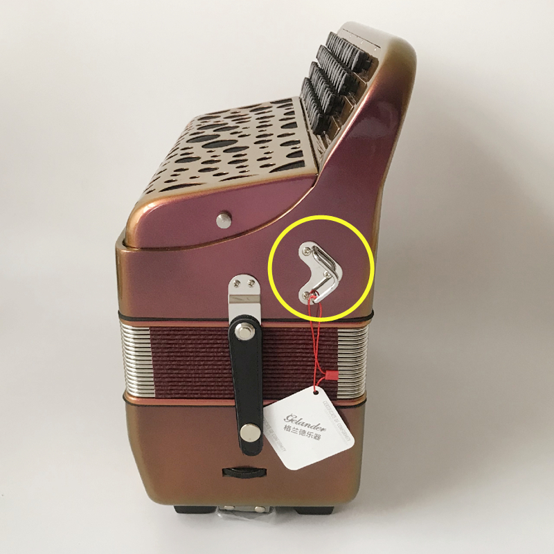 Accordion Tali Bahu Tali Tali Gesper Aksesoris, Sabuk Gesper Besi Gesper di Kedua Sisi