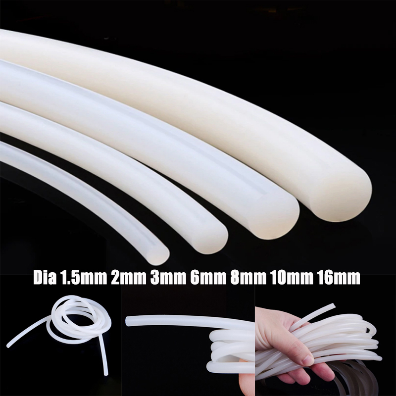 Cavo in silicone solido diametro 1,5 mm 2 mm 3 mm 6 mm 8 mm 10 mm 16 mm Guarnizione in gomma bianca Strisce di tenuta O Ring Impermeabile ad alta temperatura