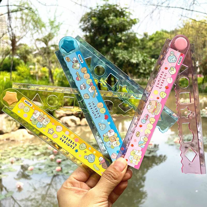 Nouveau 30CM SAN-X SUMIKKO GURASBottles Mignon animal Pliant Règle DIY Dessin Règles Pour Enfants Étudiants Bureau École Staacquering enfants cadeau