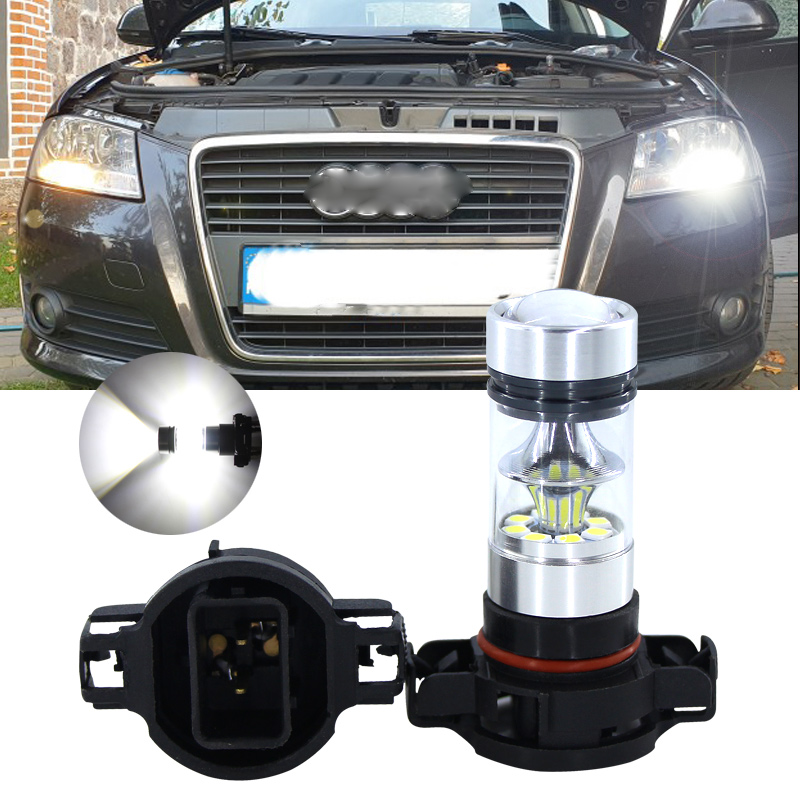 2 szt. LED DRL światła do jazdy dziennej CANBUS bez błędów H16 LED 5202 PS19W PSY24W żarówki LED białe 6000K 12V do AUDI A3 8P 2008+