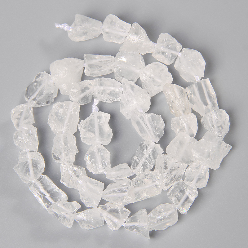 20 pcs 7-11MM Transparent Natural White Clear Crystal Quartz Beads Mineral Semi-precious Stones Bead For Diy Jewelry Making Bulk