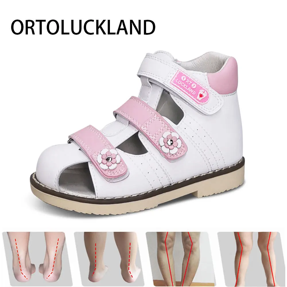 Childend Orthopedic Shoes For Kids Girl Summer High Back Corrective Sandals For Arch Support Care Toddler Footwear