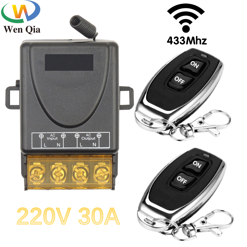 Smart Home Drahtlose Fernbedienung Schalter RF 433Mhz AC 220V 30A Remote on Off Switch Control für Hause wasser Heizungen Decke Lampe