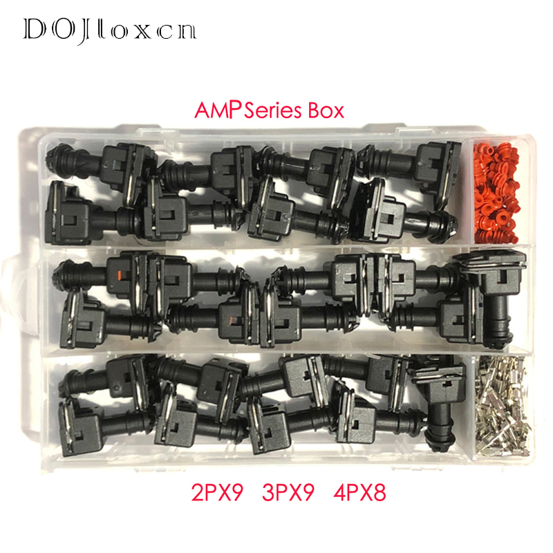 1 boîte 77 pièces 2 3 4 broches AMP étanche injecteur de carburant prise de câblage connecteur femelle EV1 Junior minuterie d'alimentation JPT