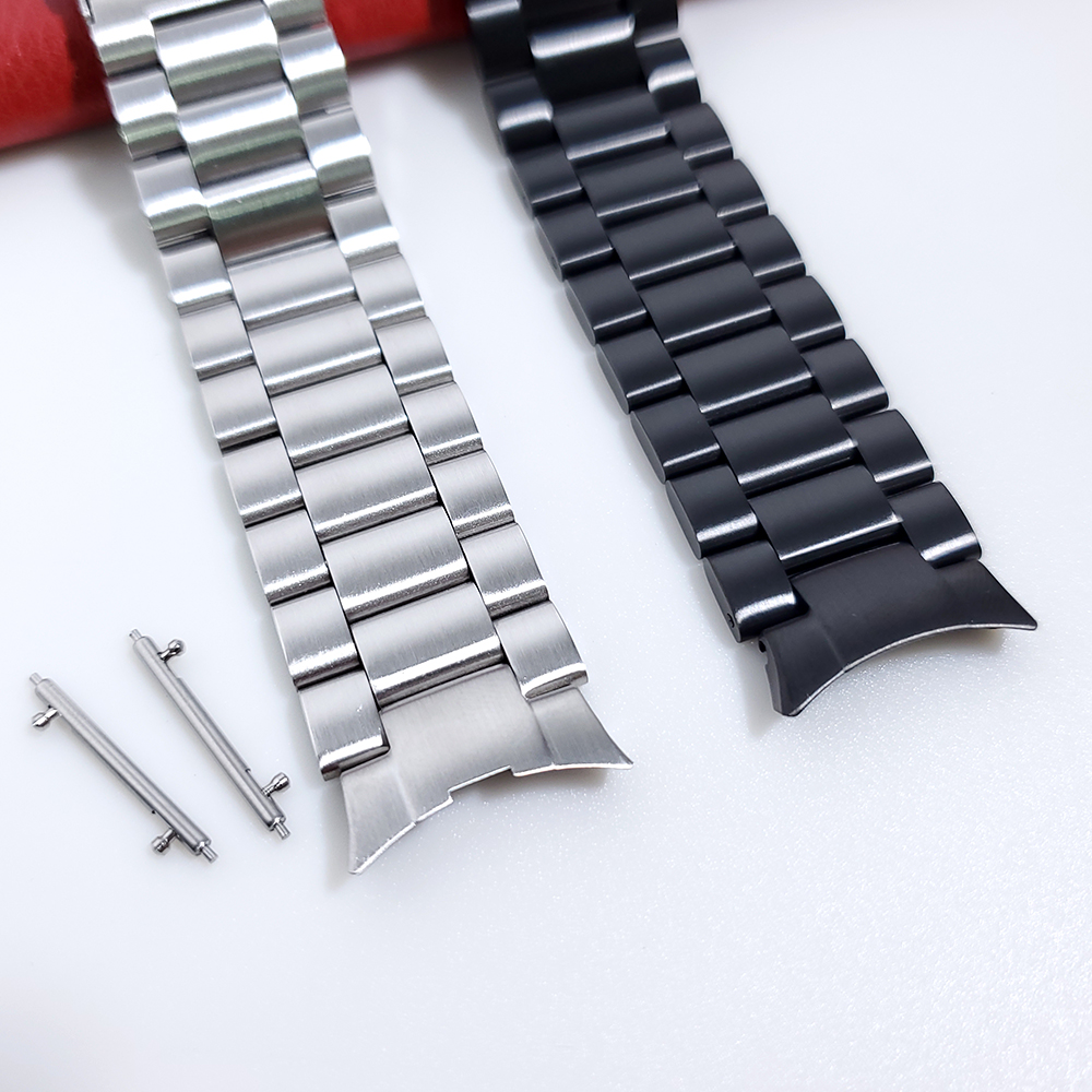 Jam Tangan untuk Samsung Galaxy 4 Tanpa Celah Tali Baja Tahan Karat Klasik 46Mm 42Mm/Jam Tangan 4 44Mm 40Mm Gelang Logam Ujung Lengkung
