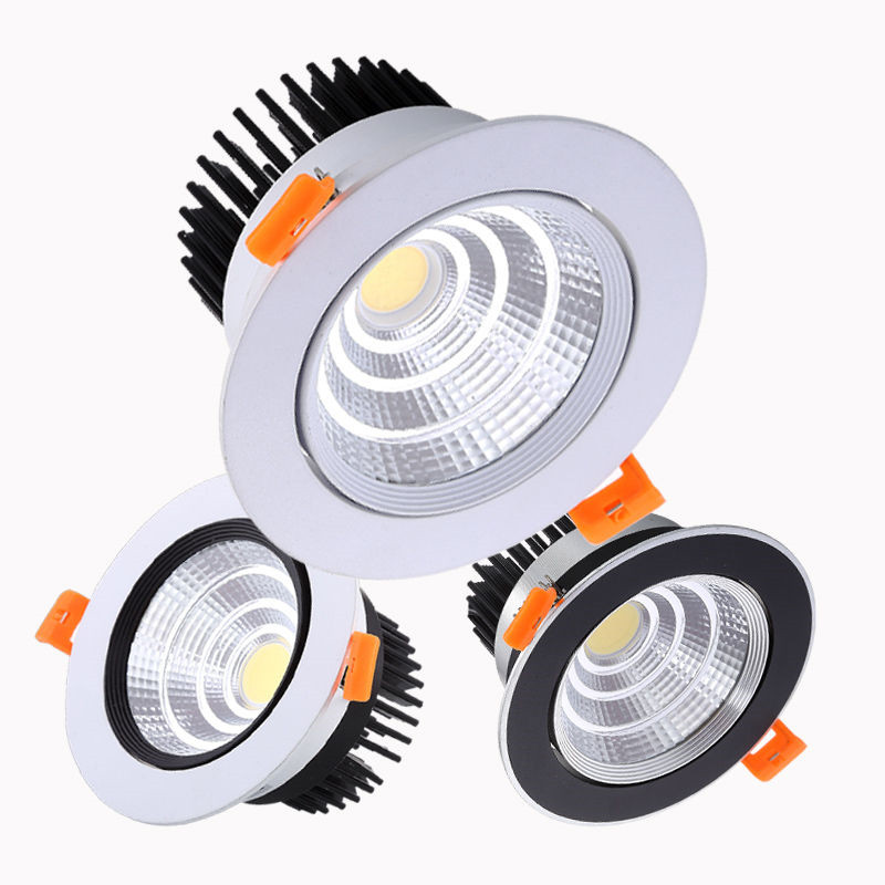 Lampu Sorot Bawah Led Dapat Diredupkan Lampu Sorot Langit-langit 3W 5W 7W 9W 12W 15W 18W AC85-230V Lampu Sorot Dalam Ruangan