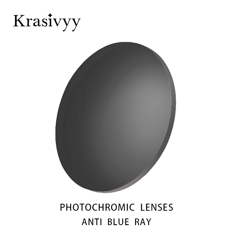 Krasivyy 1.61 Lenti fotocromatiche anti raggi blu CR-39 Lenti per occhiali asferiche con prescrizione in resina Lenti per occhiali da sole miopia