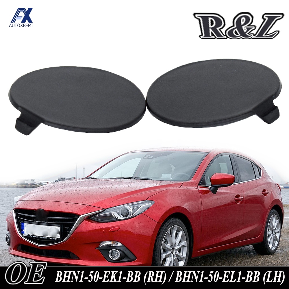 สำหรับ Mazda 3 Axela BM BN 2014-2018ด้านหลังรถกันชน Hook Tow Eye หมวก Trailer R & L BHN1-50-EK1-BB 14 15 16 BHN1-50-EL1-BB
