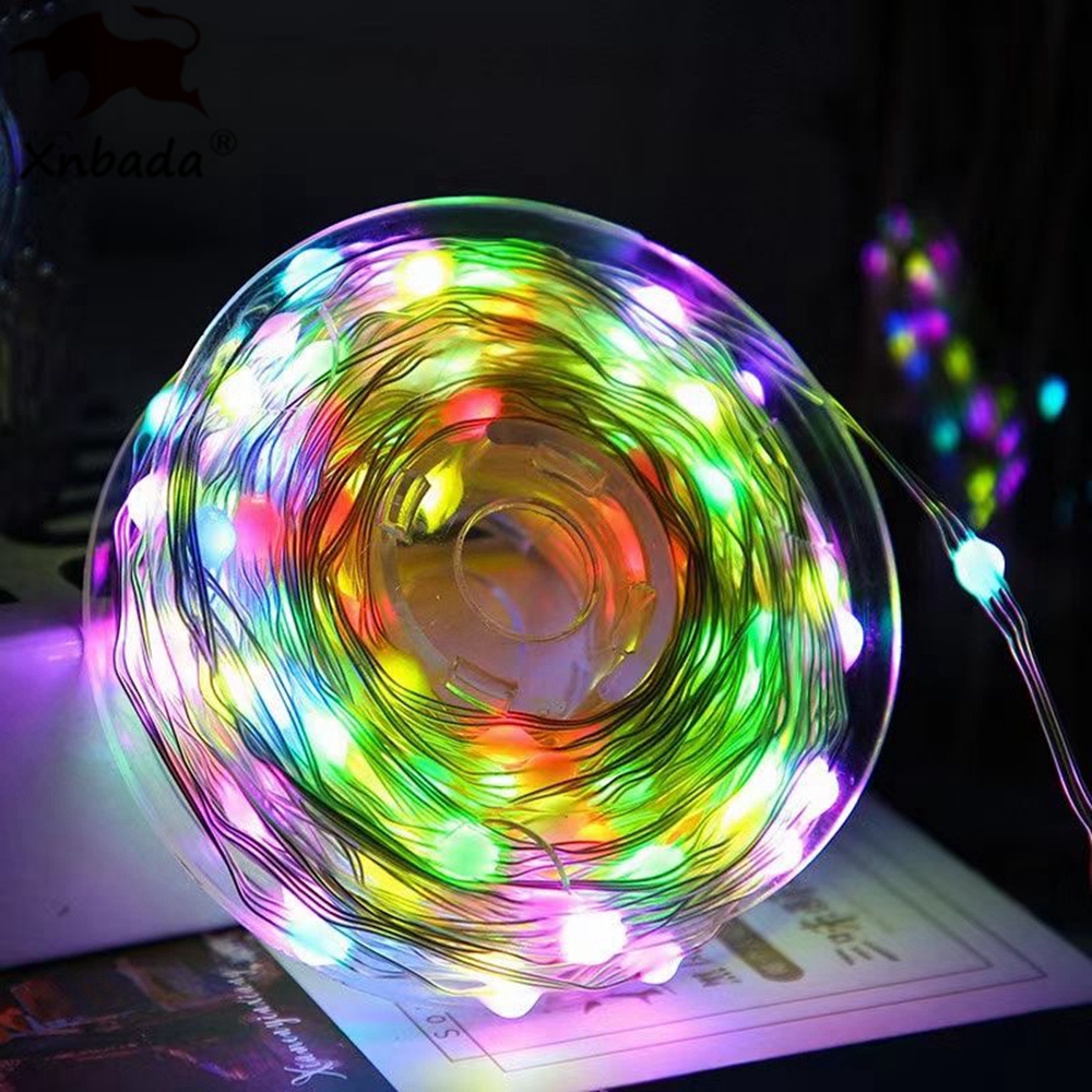 WS2812B USB LED String Kerstverlichting Voor Slaapkamer RGB Led Licht Bluetooth Muziek Full Color Adresseerbaar Individueel 5V