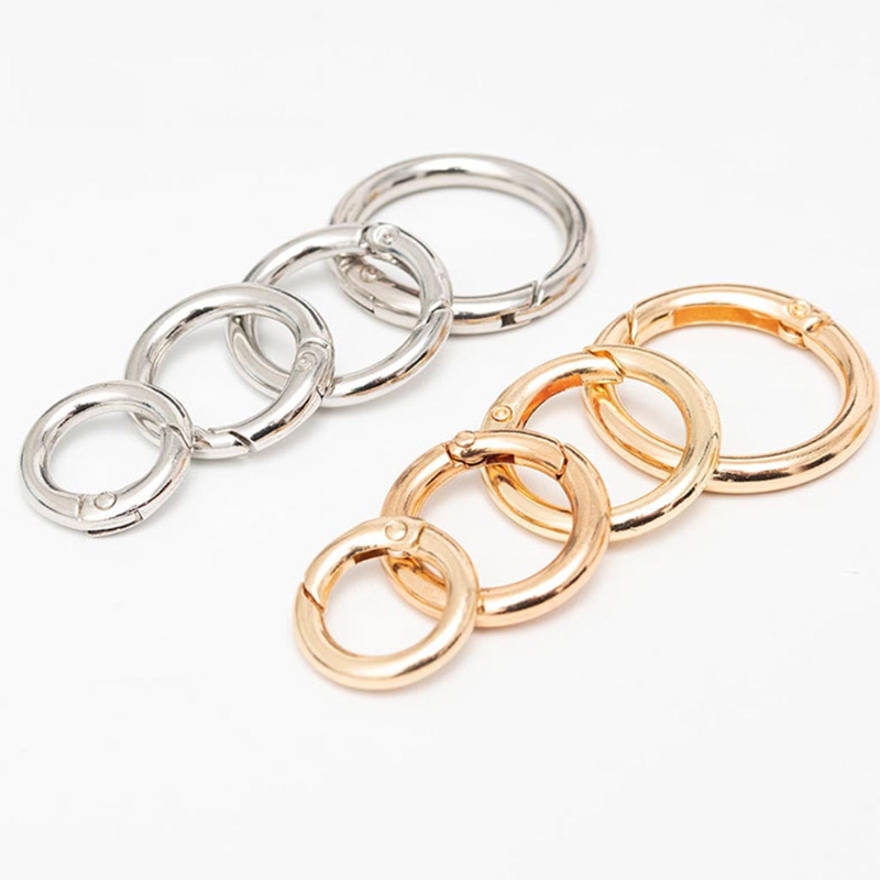10 szt. Klamry torebka metalowa 20/25/28/33mm O pierścieniu sprężynowym okrągły karabinek karabińczyk zapięcie sprężynowe do kluczy DIY akcesoria ozdoba do torby