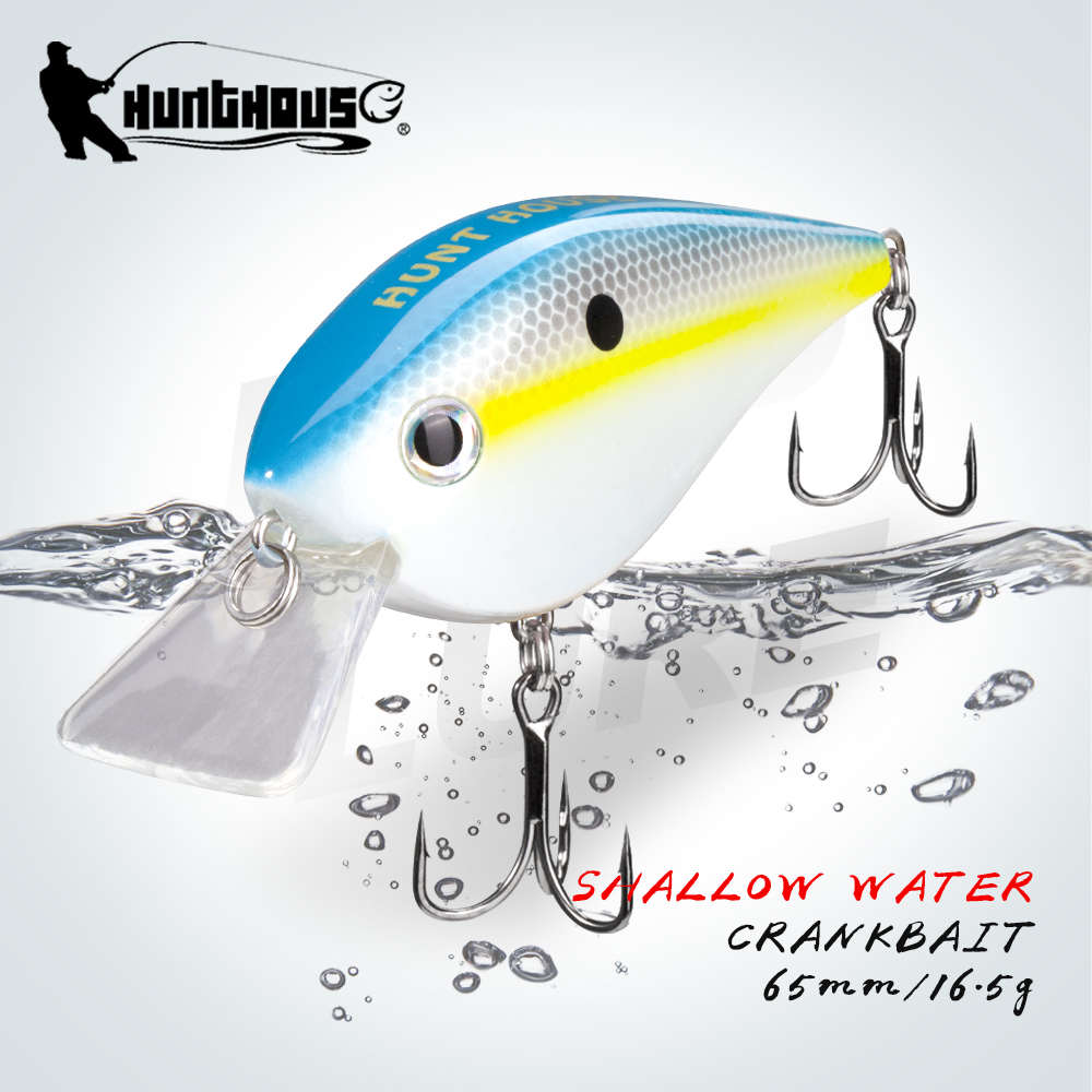 Umpan Pancing Hunthouse Hard Baits Crankbait Mengapung 65mm 16.5g KVD 2.5 Squarebill Wobblers Swimbait Untuk Ikan Pike Bass Trout
