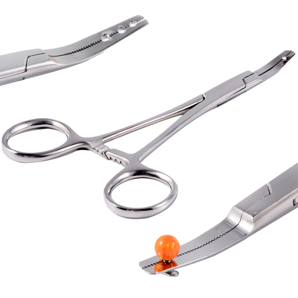 1 stücke Einweg Sterile Haut Taucher Piercing Werkzeug Chirurgenstahl Clamp Zange Körper Piercing Werkzeuge Dermal Anker Professionelle Werkzeuge